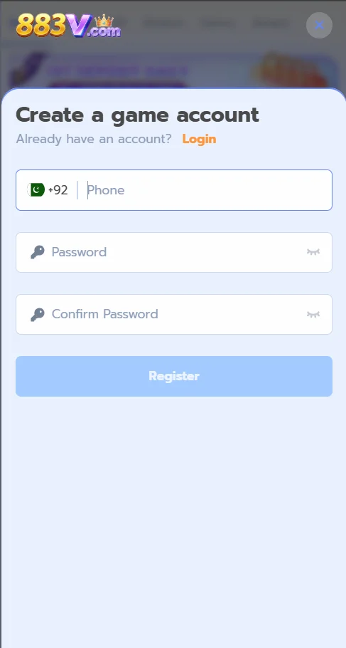 883V Game Login